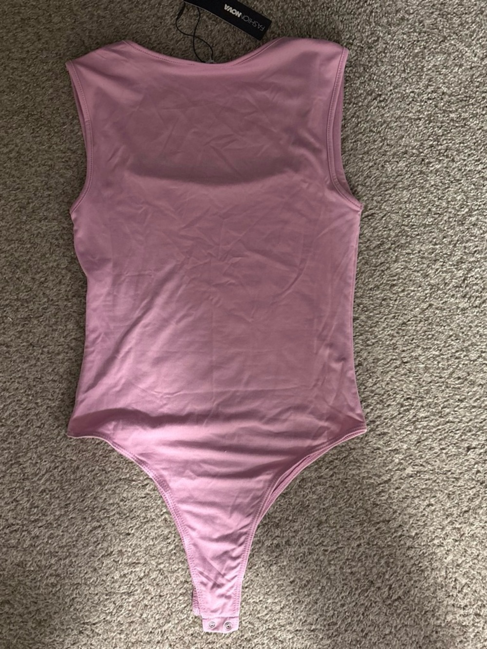 Fashion Nova Girls' Sleeveless Pink Bodysuit